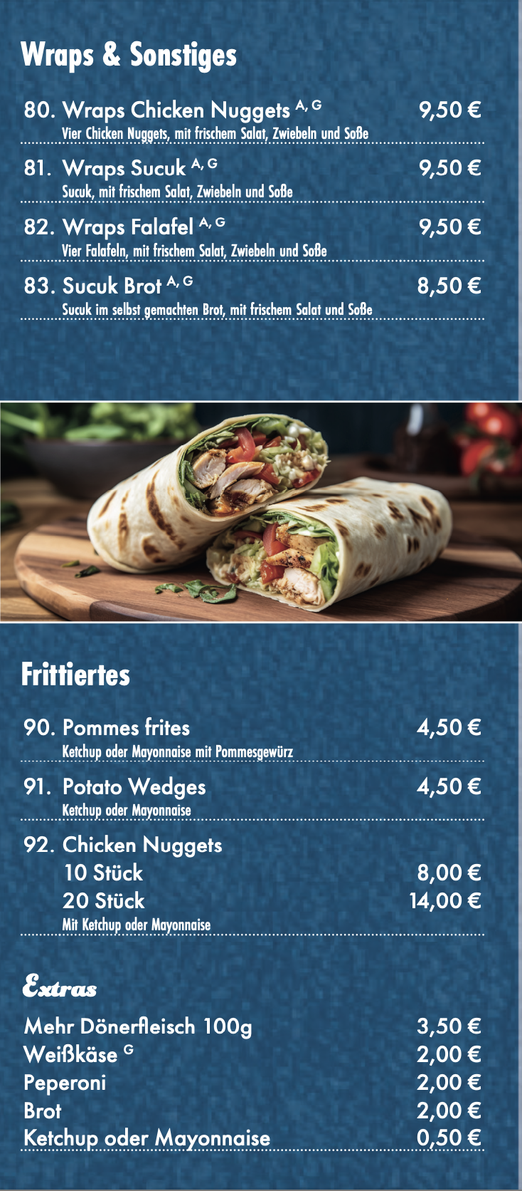 Speisekarte Seite 3